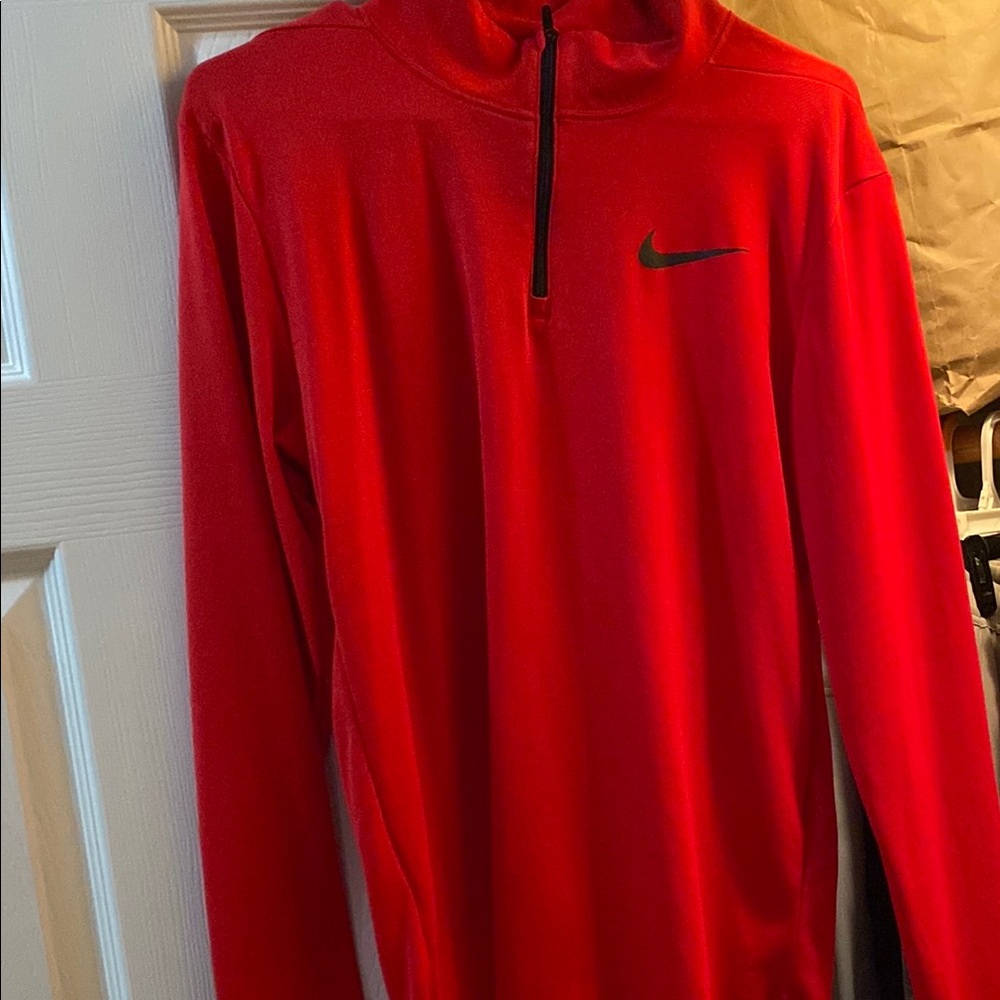 Nike Red Quarter-Zip with Black Logo